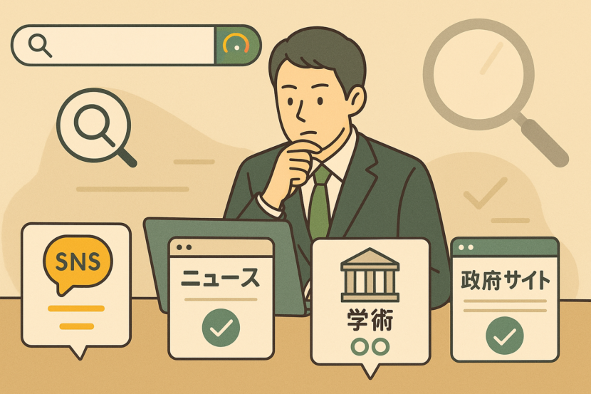 情報源で信頼性は大きく変わるメディア別の特徴と注意点
