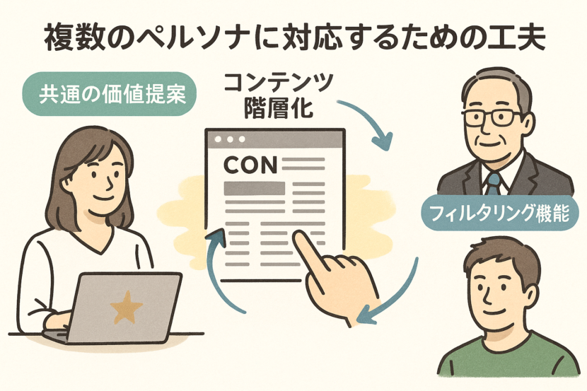 複数のペルソナに対応するための工夫